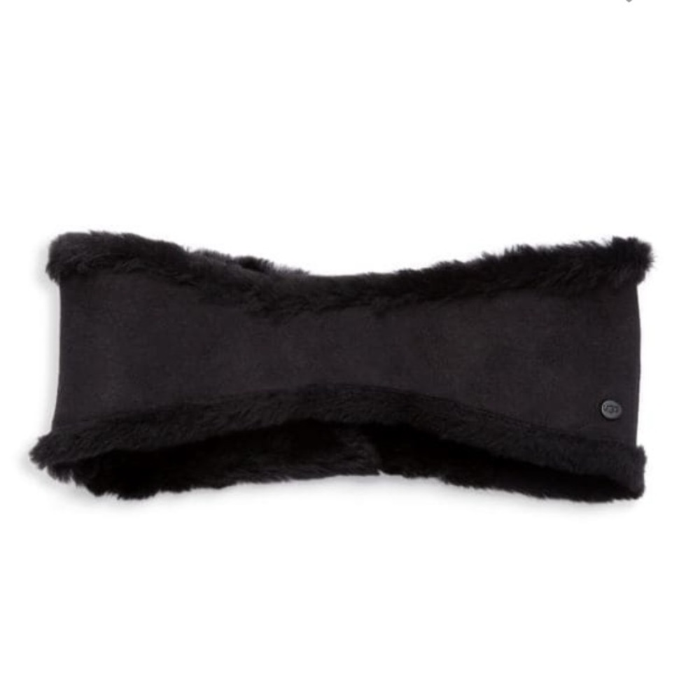UGG Reversible Leather & Shearling Headband - Picture 2 of 9